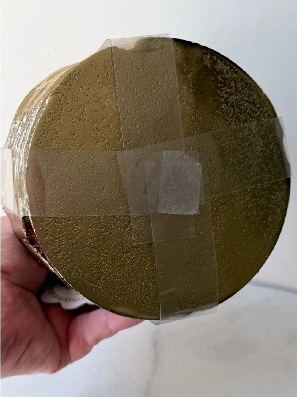 Gold Metallic Coaster Set with Holder